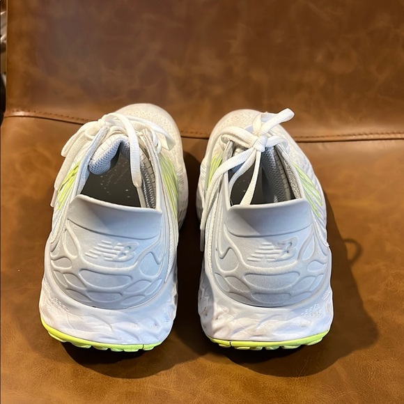 New Balance White and Neon Green Running Shoes - Picture 3 of 5